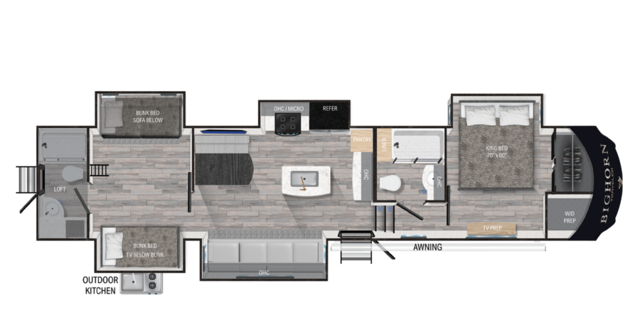 Bighorn Traveler 37DB Floorplan