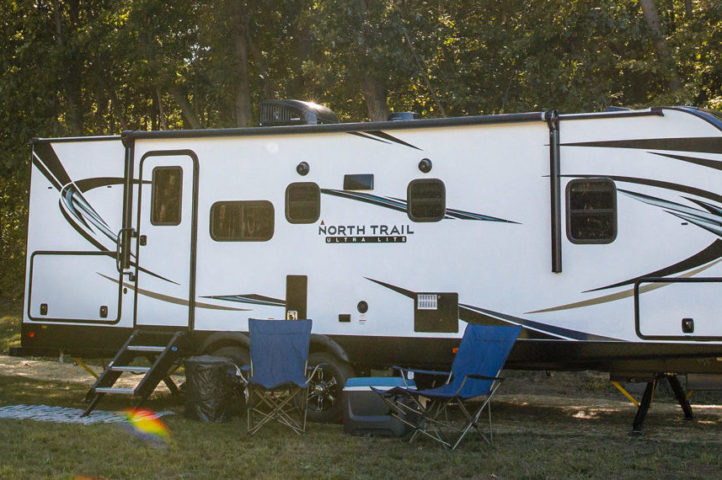 Heartland RV North Trail on Scenic Wooded Campsite