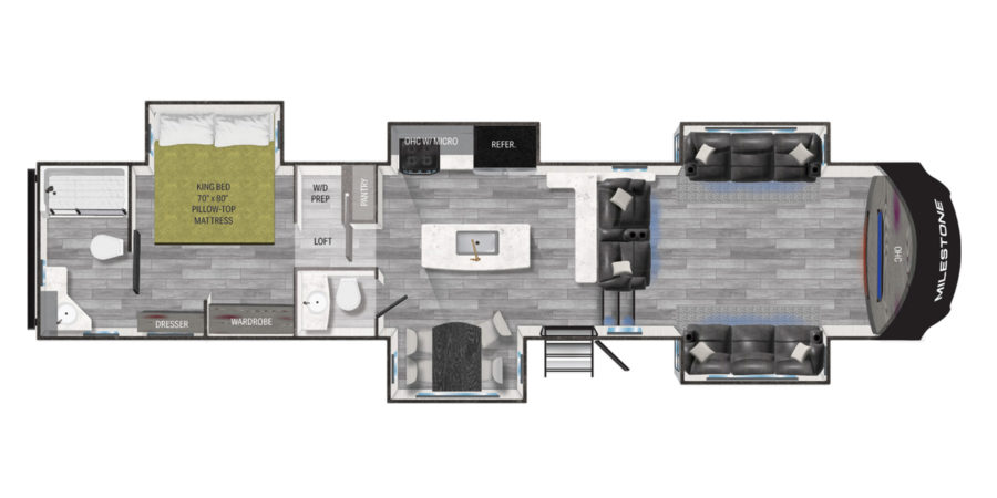 Heartland Milestone Fifth Wheel RVs, Floor Plans, and Exteriors