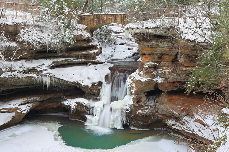 Cold weather camping in Hocking Hills, OH