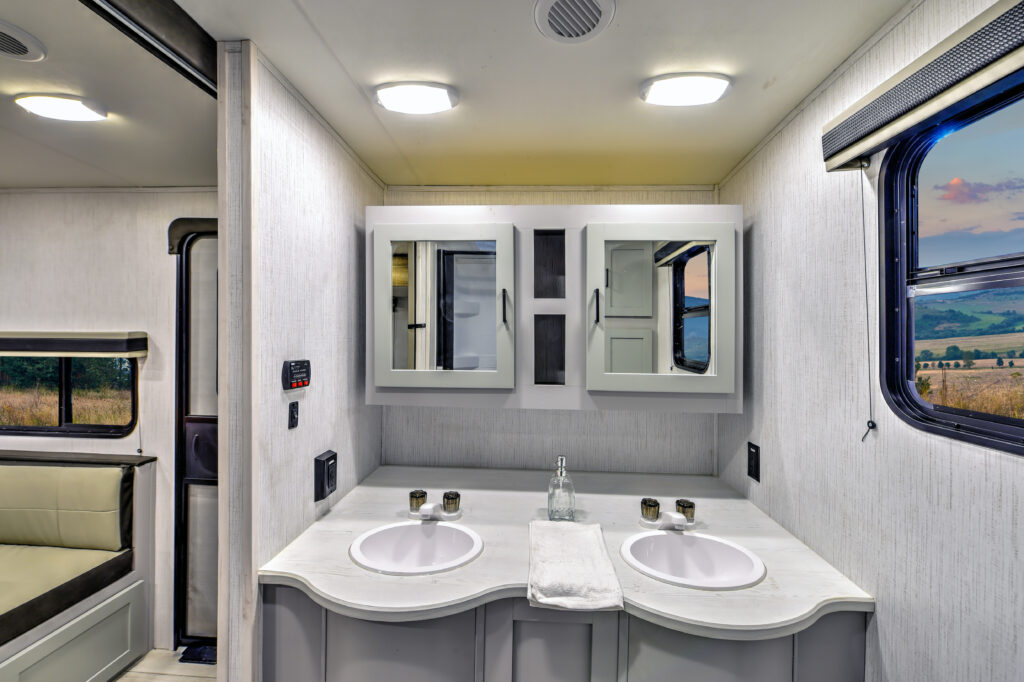 Double sinks are a popular RV trend for full-time RVers.