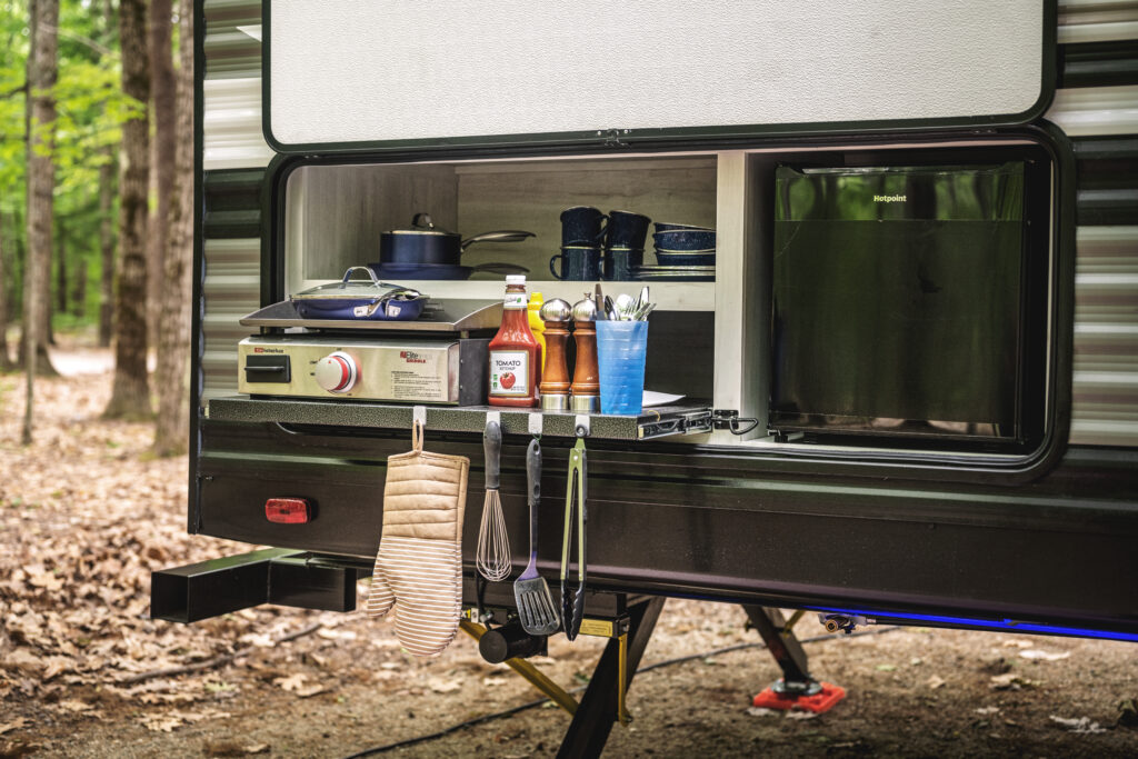The outdoor griddle is an unique RV trend that makes it easy to whip of an outdoor meal.